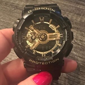 G-Shock Black and Gold Chronograph